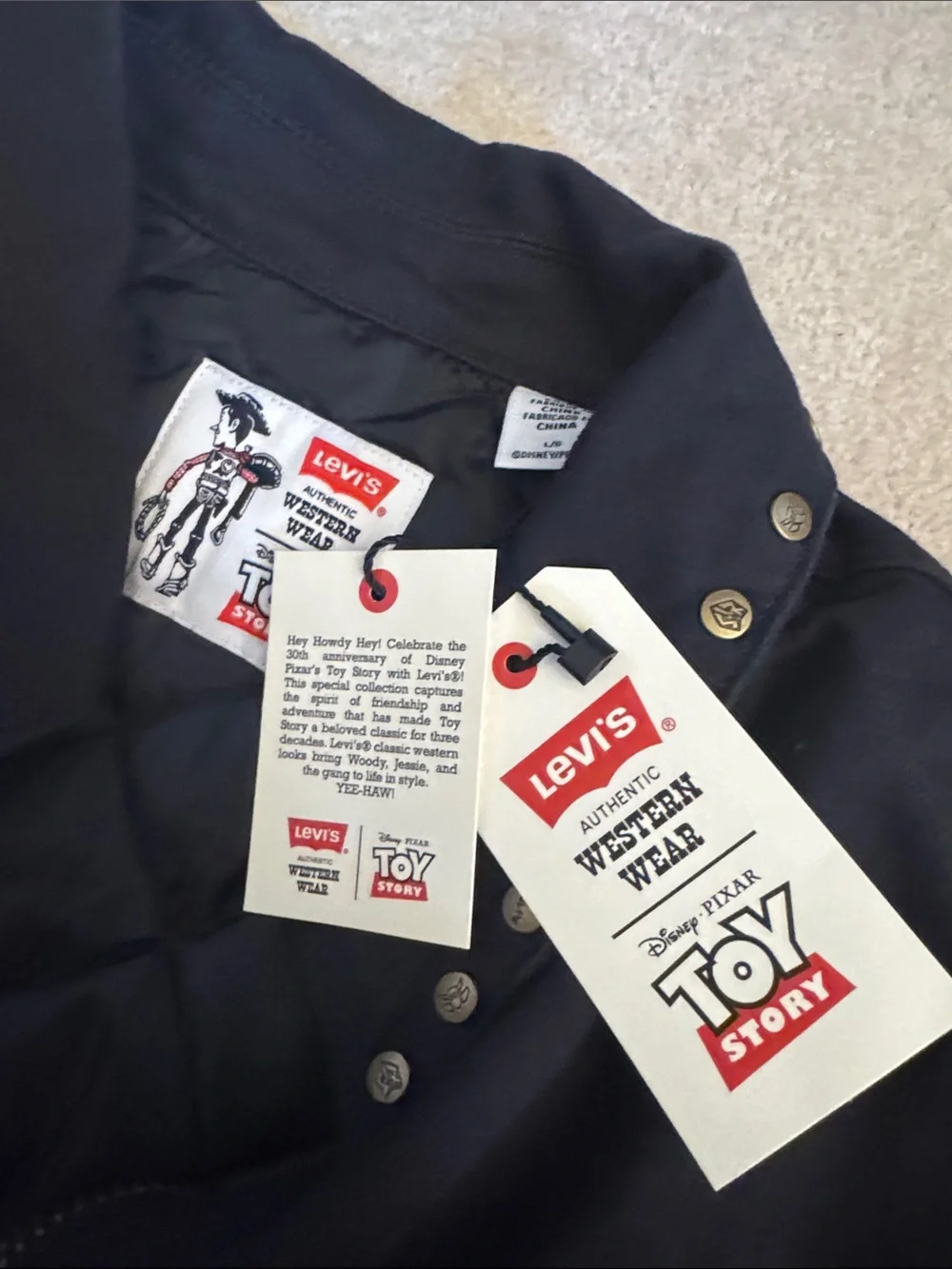 Levi's Black Stud-Trim Bomber Jacket
